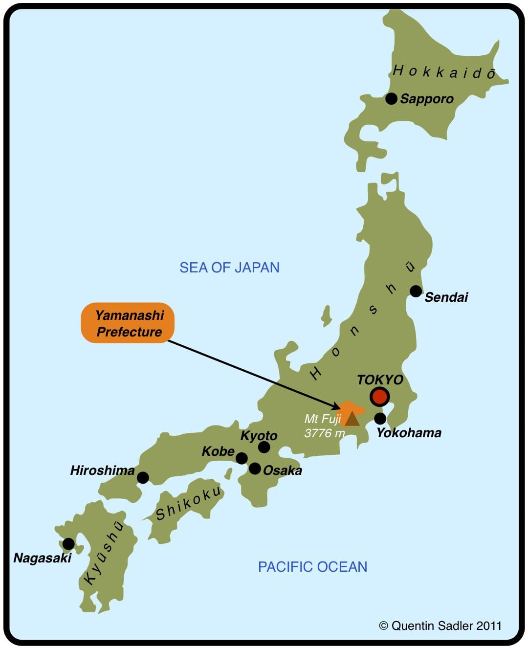 Yokohama na zemljevidu