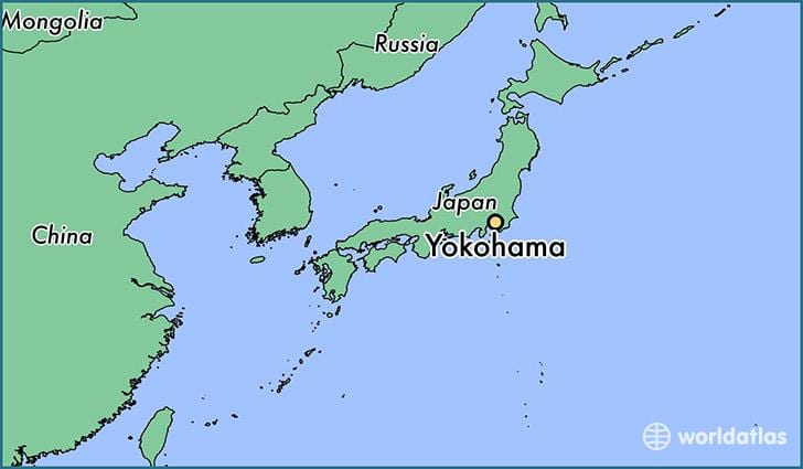 Zemljevid Yokohama na